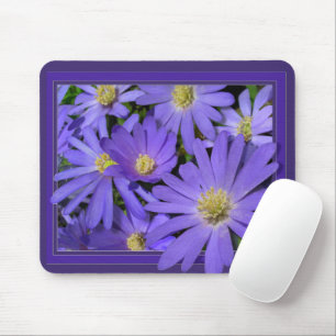 Blaue Blumen-Mauspad  Gänseblümchen Computer-Gesch Mousepad