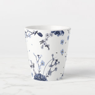 Blaue Blumen Milchtasse