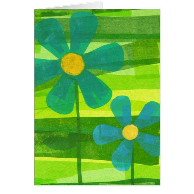Blaue Blumen mit Mitteilung (Vorne)