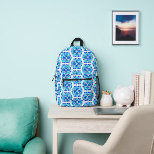 Blaue Blumen, Muster der Blume, Blumenmuster Bedruckter Rucksack