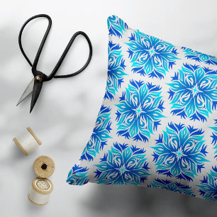Blaue Blumen, Muster der Blume, Blumenmuster Dekokissen