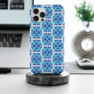 Blaue Blumen, Muster der Blume, Blumenmuster iPhone 15 Pro Max Hülle
