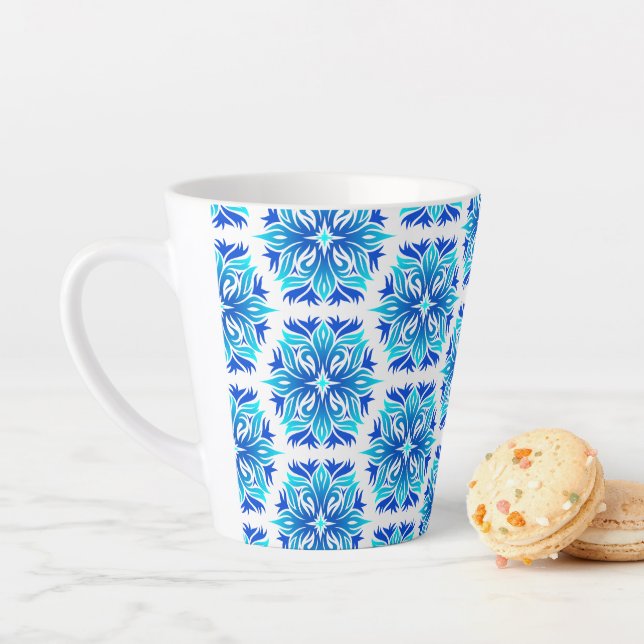 Blaue Blumen, Muster der Blume, Blumenmuster Milchtasse (Beispiel)