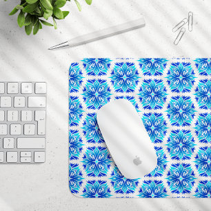 Blaue Blumen, Muster der Blume, Blumenmuster Mousepad