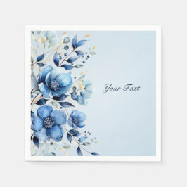 Blaue Blumen Napkins Serviette