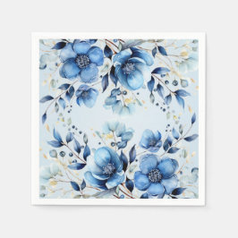 Blaue Blumen Napkins Serviette