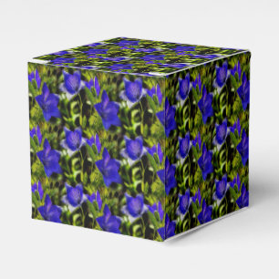 Blaue Blumen Naturmuster Geschenkschachtel