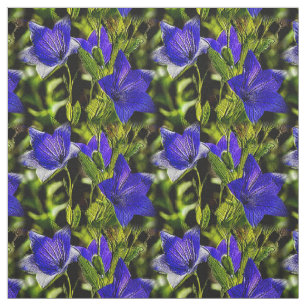 Blaue Blumen Naturmuster Stoff