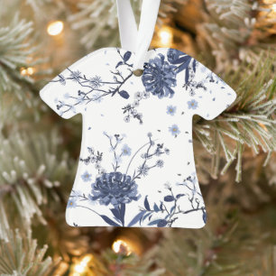 Blaue Blumen Ornament