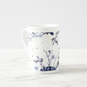 Blaue Blumen Prozellantasse