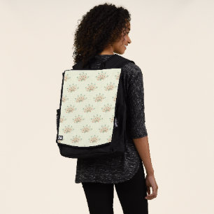 Blaue Blumen, rote Blume, Muster von Blume Rucksack