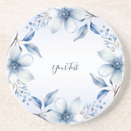 Blaue Blumen Sandstein Untersetzer