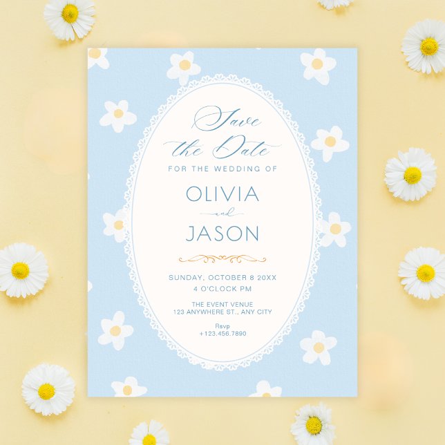 Blaue Blumen  Save The Date (Von Creator hochgeladen)