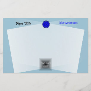 Blaue Blumen-Schleife von Kenneth Yoncich Flyer