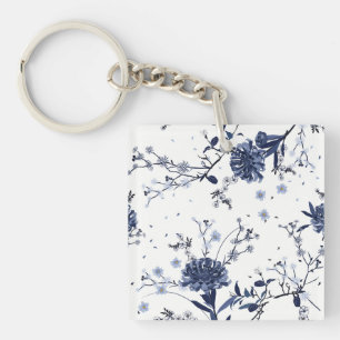 Blaue Blumen Schlüsselanhänger