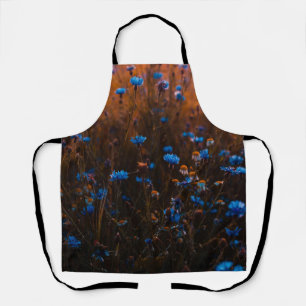 Blaue Blumen Schürze