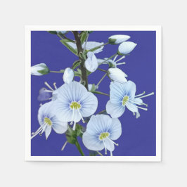 Blaue Blumen Serviette