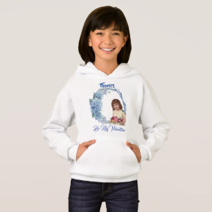 Blaue Blumen sind meine Valentine Blumenschreie Gi Hoodie