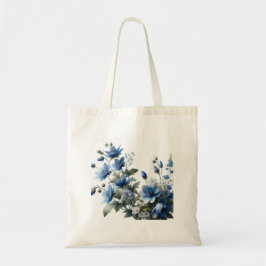 Blaue Blumen Tasche