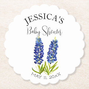 Blaue Blumen Texas Baby Shower Mädchen Untersetzer