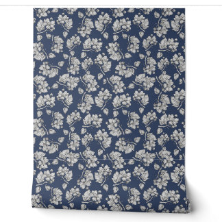 Blaue Blumen-Textur Tapete