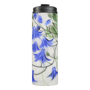 Blaue Blumen Thermosbecher