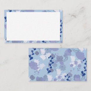 Blaue Blumen Treuekarte
