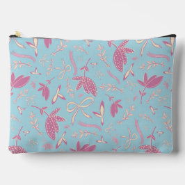 Blaue Blumen und Bögen Zubehörtasche