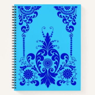 blaue Blumen und Culicues Druck Notizbuch