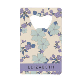 Blaue Blumen, violette Blumen, Blumen, Ihr Name Geldbeutel Flaschenöffner