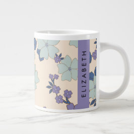 Blaue Blumen, violette Blumen, Blumen, Ihr Name Jumbo-Tasse