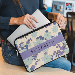 Blaue Blumen, violette Blumen, Blumen, Ihr Name Laptopschutzhülle