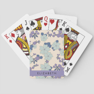 Blaue Blumen, violette Blumen, Blumen, Ihr Name Spielkarten