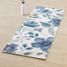 Blaue Blumen Wasserfarbe Botanisch Floral