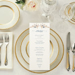 Blaue Blumen & Weizen Moderne Creme Hochzeit Menükarte<br><div class="desc">Weiche blaue Maisblumen,  die mit braunem Weizen verziert sind,  machen dieses einfache Hochzeitsmenü einzigartig. Sie können fast fühlen,  wie die sanfte Brise die Gräser bewegt. Einfach,  aber elegant; die Erdtöne und das weiche Blau sind die perfekte Kombination. Erstellt von der einfachen Farmhouse Press.</div>