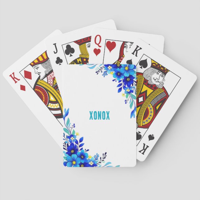 Blaue Blumen XONOX Original Spielkarten (Rückseite)