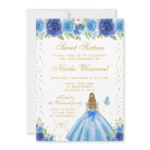 Blaue Blumenblonde Haar Prinzessin Sweet Sixteen