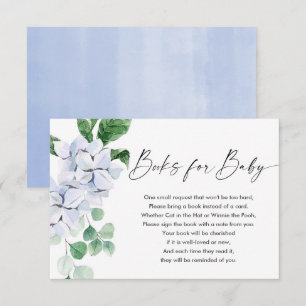 Blaue Blumenbücher für den kleinen Jungen Begleitkarte