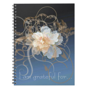Blaue Blumendankbarkeits-Zeitschrift Notizblock