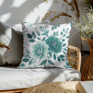 Blaue Blumenfreude Kissen