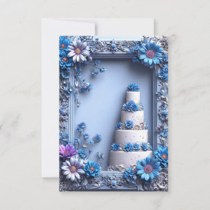 💙 Blaue Blumengestaltung für elegante Events mit Einladung