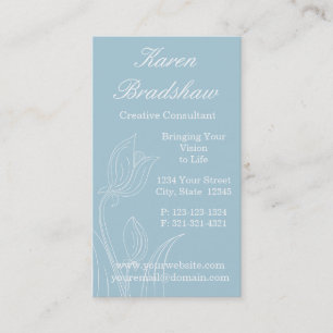 Blaue Blumengesteck-Designer-Visitenkarten Visitenkarte