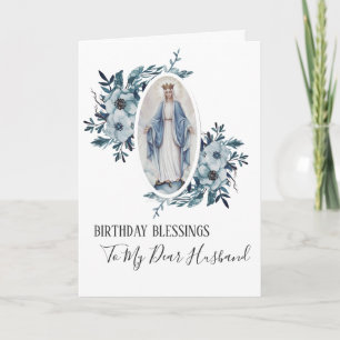 Blaue BlumenJungfrau Mary des   Karte