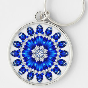 Blaue Blumenkranz-Anhänger-Geschenk Schlüsselanhänger