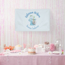Blaue Blumenmischer Kleine Bäckerei-Logo-Marke