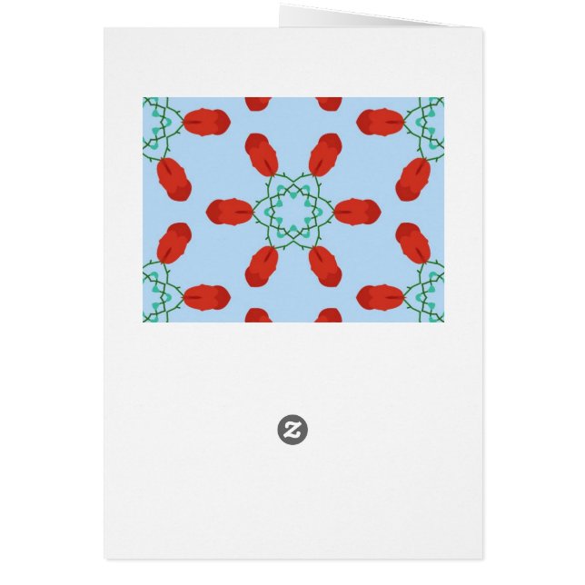 blaue Blumenmotive geometrisches Musterdesign  (Hinten)