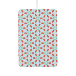blaue Blumenmotive geometrisches Musterdesign  Autolufterfrischer