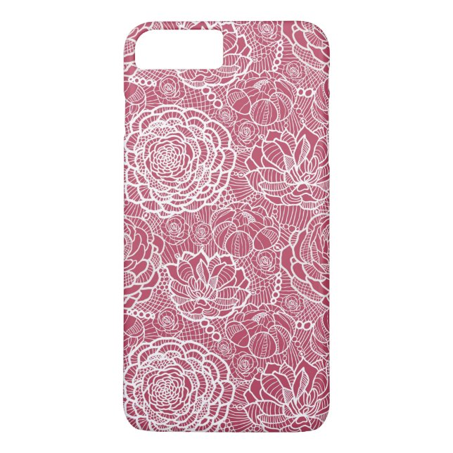 Blaue Blumenmuster Hintergrund Case-Mate iPhone Hülle (Rückseite)