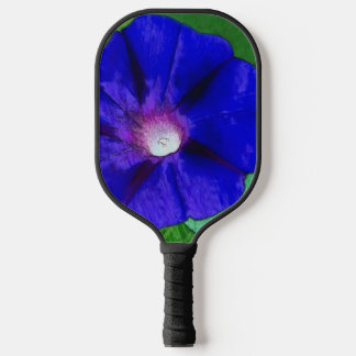 Blaue Blumenmuster  Pickleball Schläger