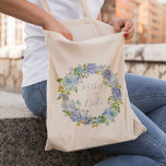 Blaue Blumenmutter der Bride Tote Tag Geschenk Tragetasche<br><div class="desc">Blue Hydrangea Bläsermutter der Bride Tote Tag | Blaue Aquarellfarben-Blume</div>